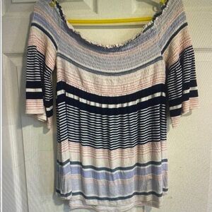 Striped Off-Shoulder Top